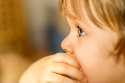 Close-up portrait of cute girl