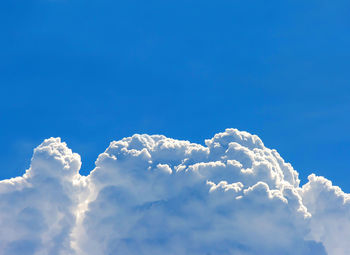 Low angle view of clouds in blue sky