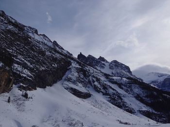 Scenic view of snow mountains against sky