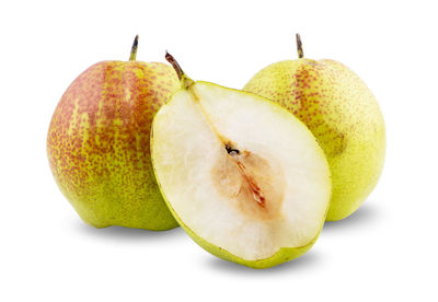 Close-up of apple against white background