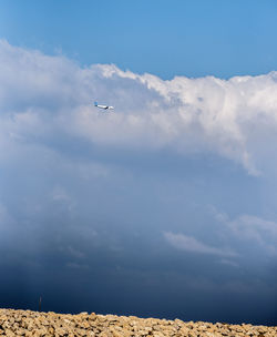 Airplane flying in sky