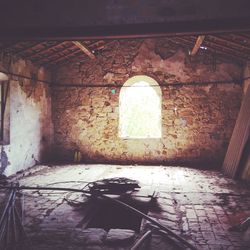 Interior of abandoned building