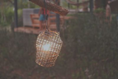 Close-up of decoration hanging outdoors