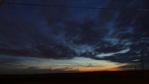 Dramatic sky over landscape