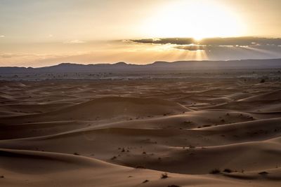 Scenic view of landscape at sunset