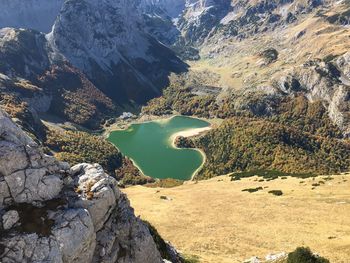 Scenic view of rocky mountains
