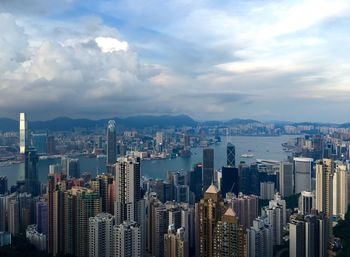 High angle view of hong kong