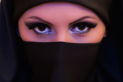 Close-up portrait of young woman