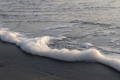 Waves rushing towards shore