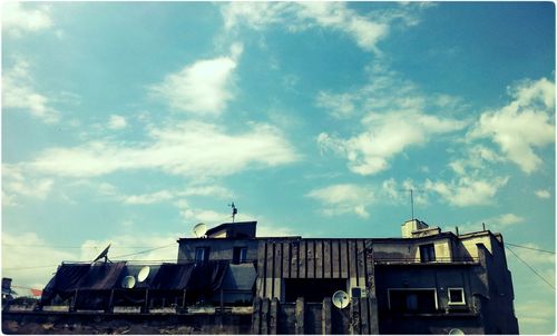 Low angle view of built structure against the sky