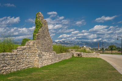 View of old ruins