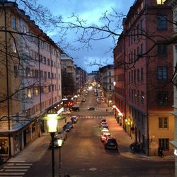 Road leading towards buildings