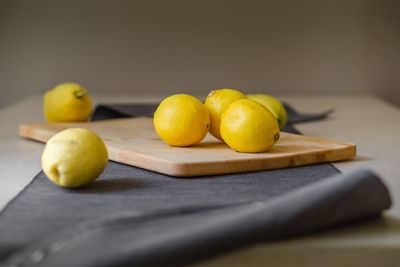 Still life of fresh lemons
