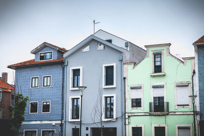 Low angle view of residential building against sky