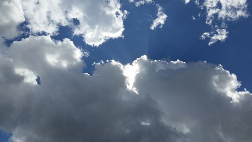 Low angle view of cloudy sky