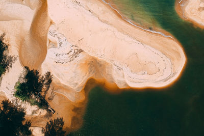 High angle view of lake