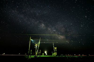 Low angle view of star field against star field