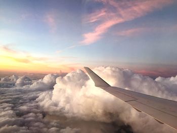 Majestic cloudscape seen from airplane