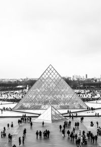 Group of people in front of building