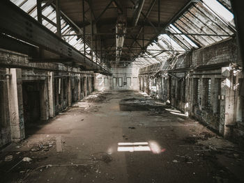 Interior of abandoned building