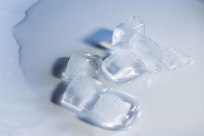 Close-up of ice cream on table