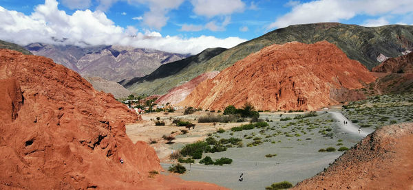 Panoramic view of mountains against sky