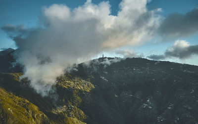 Panoramic view from the top of avila mountain, venezuela. galipan town and the humboldt hotel 