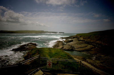 Scenic view of sea against sky