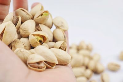 Close-up of hand holding bread