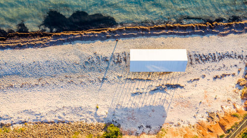 Aerial view of swimming pool