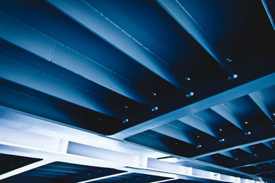 Low angle view of illuminated ceiling