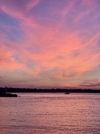 Scenic view of lake port huron against sky during beautiful sunset at the beach 