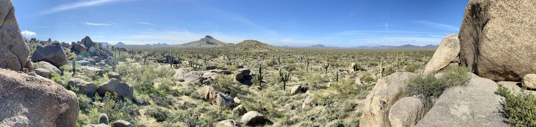 Panoramic view of landscape against sky
