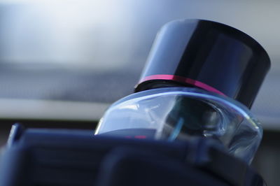 Close-up of vintage car on side-view mirror