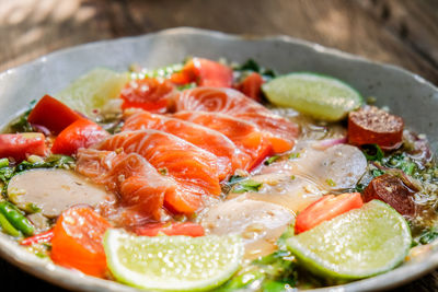 Close-up of salad in plate