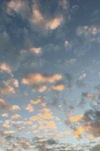 Low angle view of sky during sunset