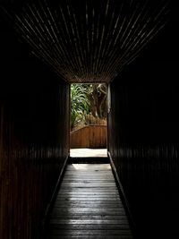 Empty corridor of abandoned building