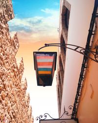 Low angle view of buildings against sky