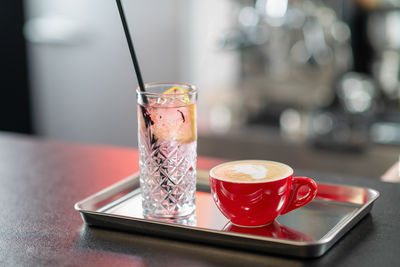 Close-up of drink on table