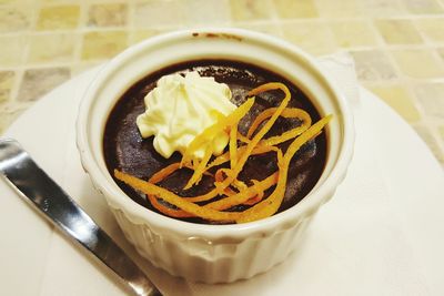 Close-up of food served in bowl