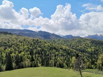 Panoramic view of landscape against sky