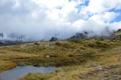 Clouds on the top ot the mountains