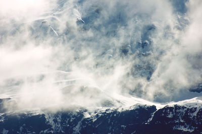 Low angle view of mountains against sky