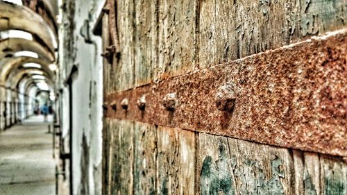 Close-up of wooden door