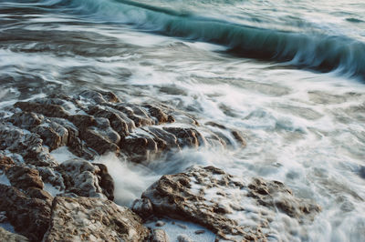 Scenic view of waterfall