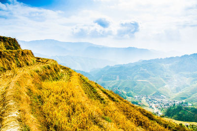 Scenic view of landscape against sky