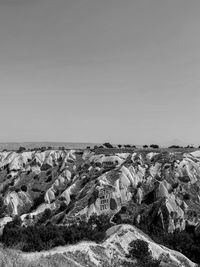 Panoramic view of landscape against clear sky