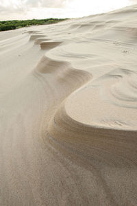 High angle view of sand dune