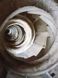Close-up of spiral staircase