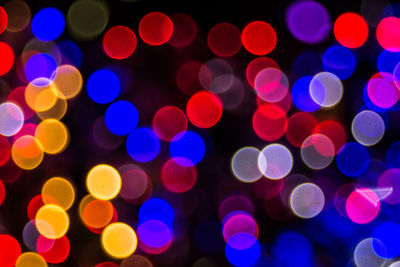 Defocused image of illuminated lights